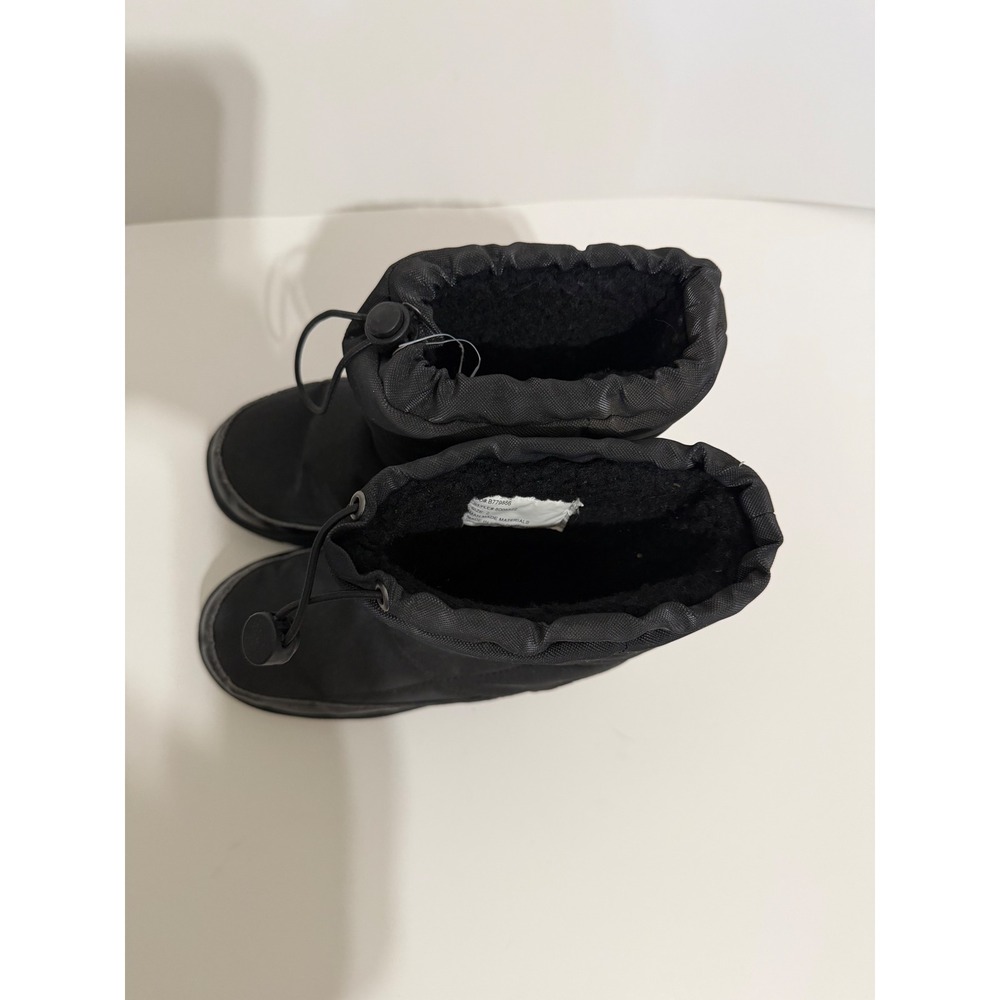 Northside Kids Size 2 Black Quilted Nylon Winter Snow Boots Faux Fur Lined - Picture 9 of 12